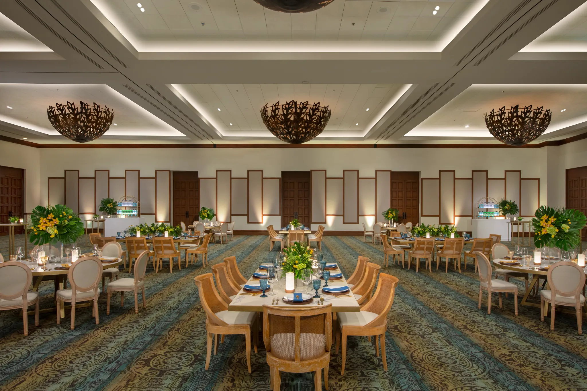 Elegant ballroom reception setup at Secrets Maroma Beach Riviera Cancun